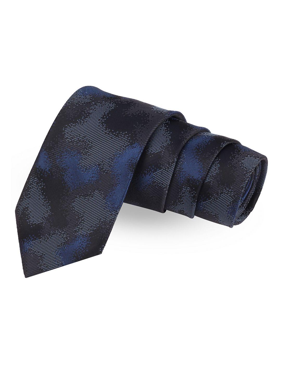 peluche men black & blue checked broad tie