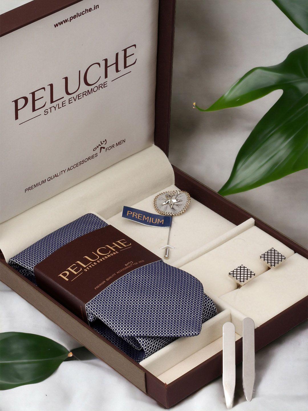 peluche men blue & silver accessory gift set