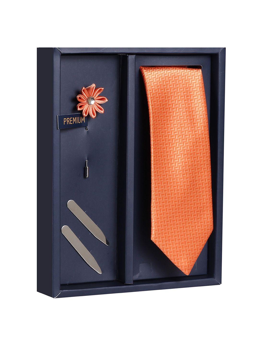 peluche men orange 3 pc accessory gift set