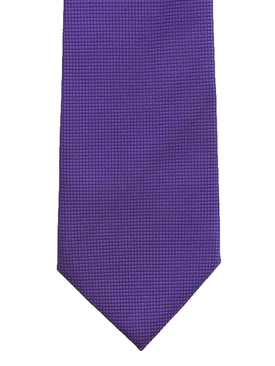 peluche purple printed broad tie