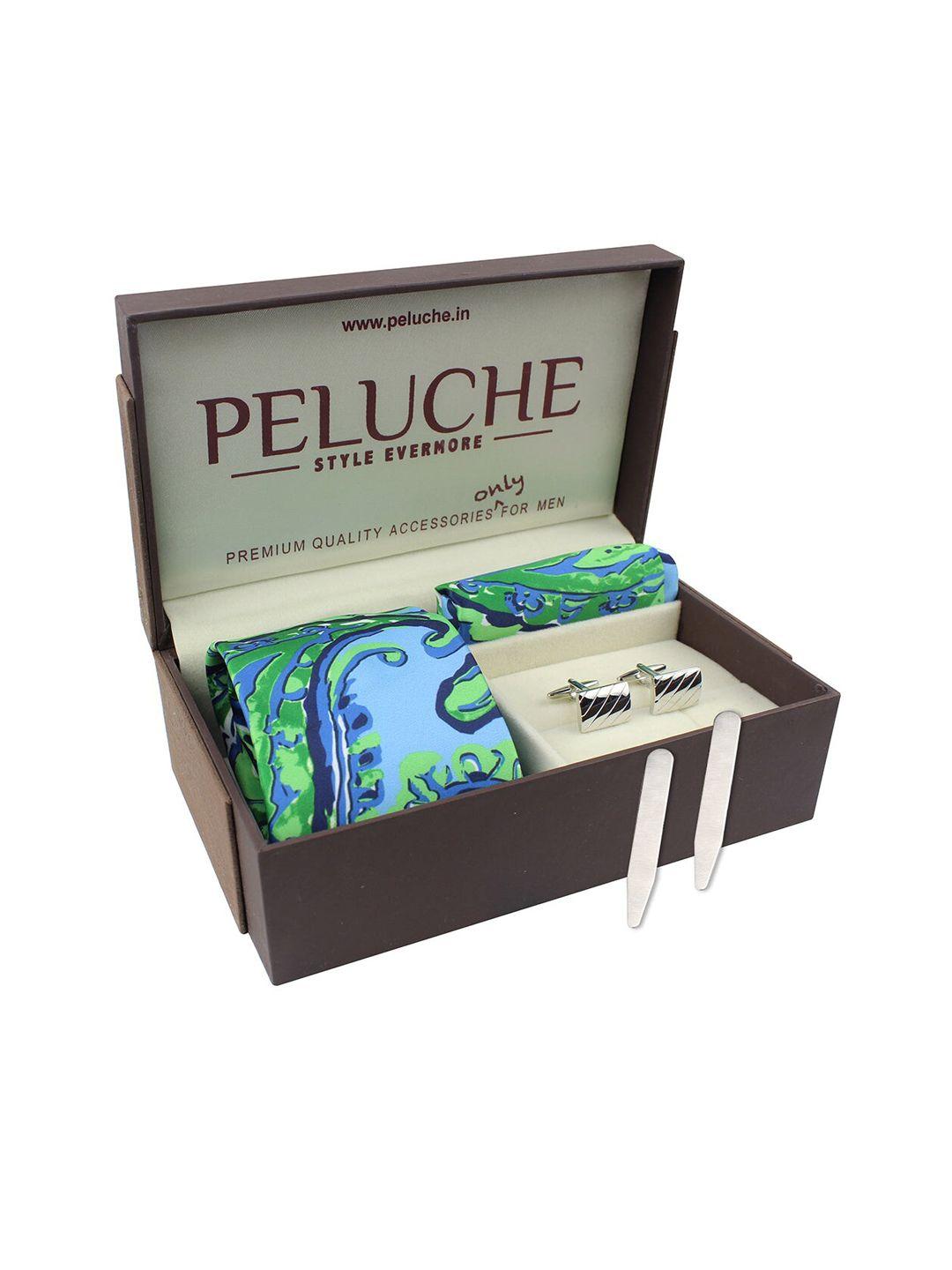 peluche unisex blue & green accessory gift set