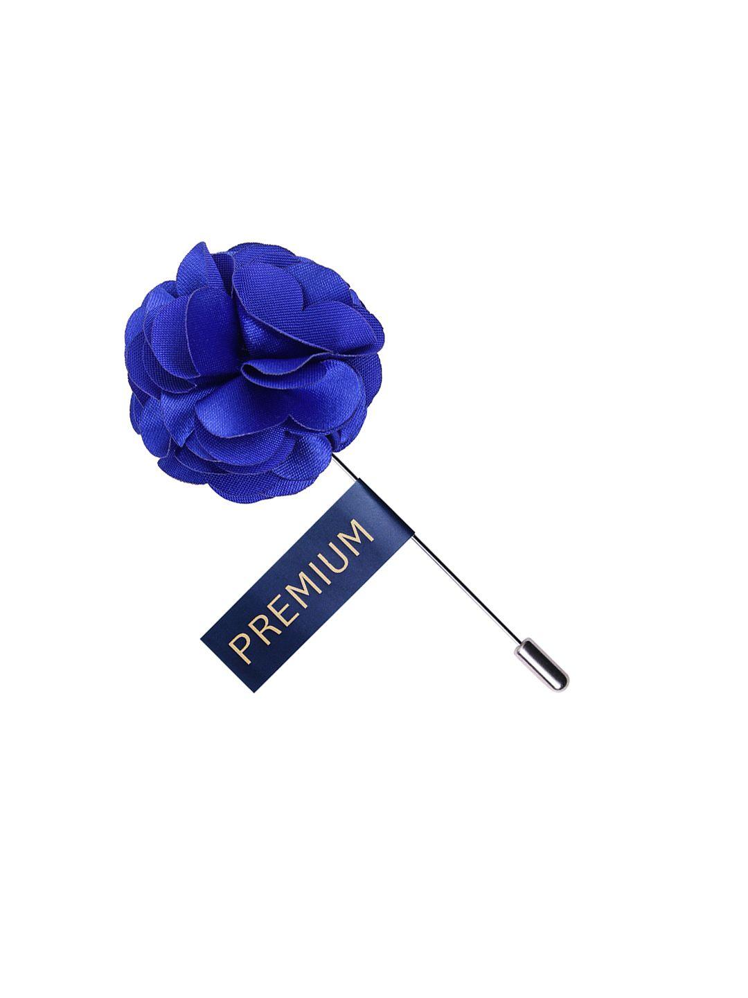 peluche unisex blue floral ornamental treat brooch lapel pin