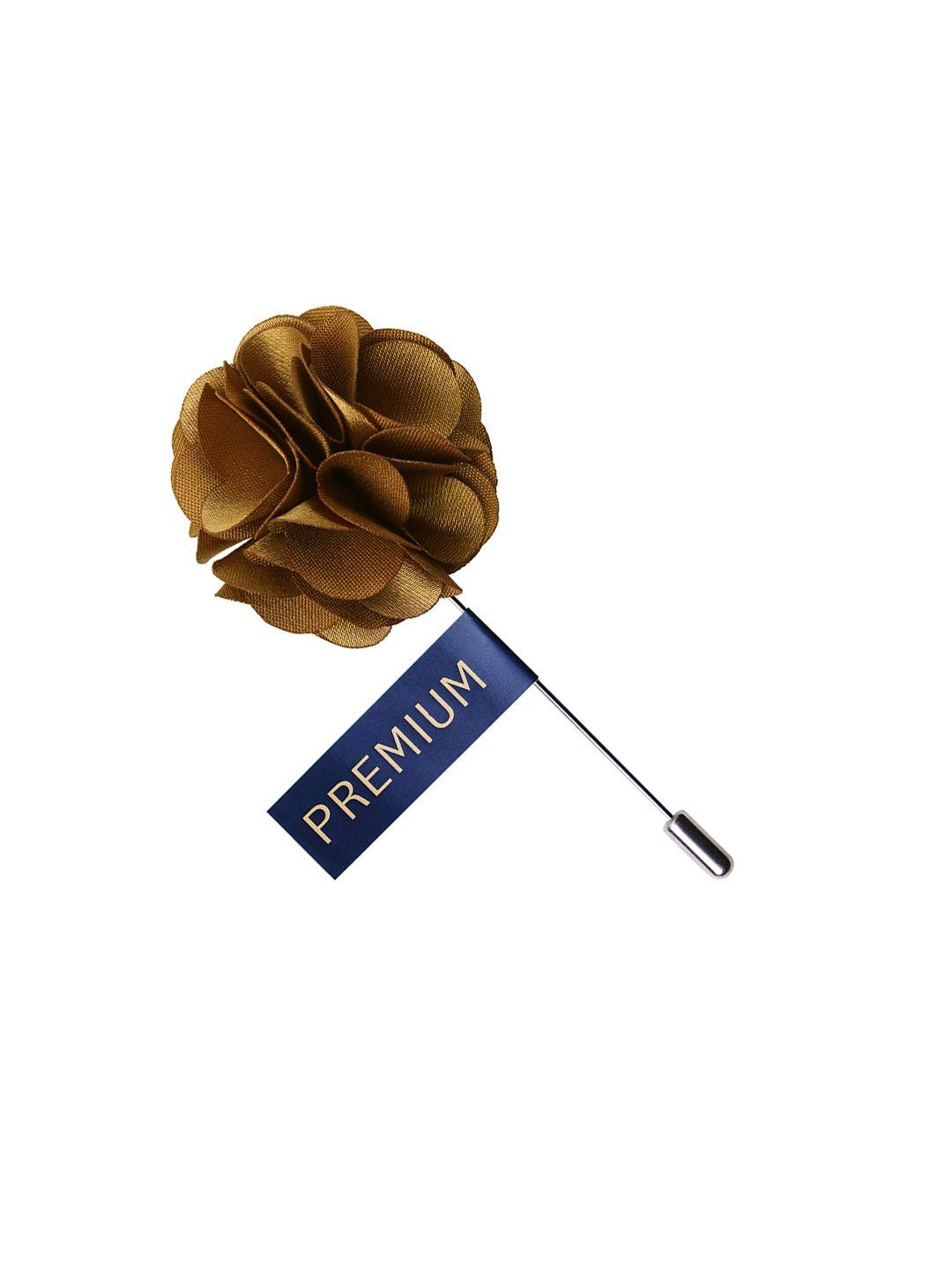 peluche unisex brown ornamental treat brooch lapel pin