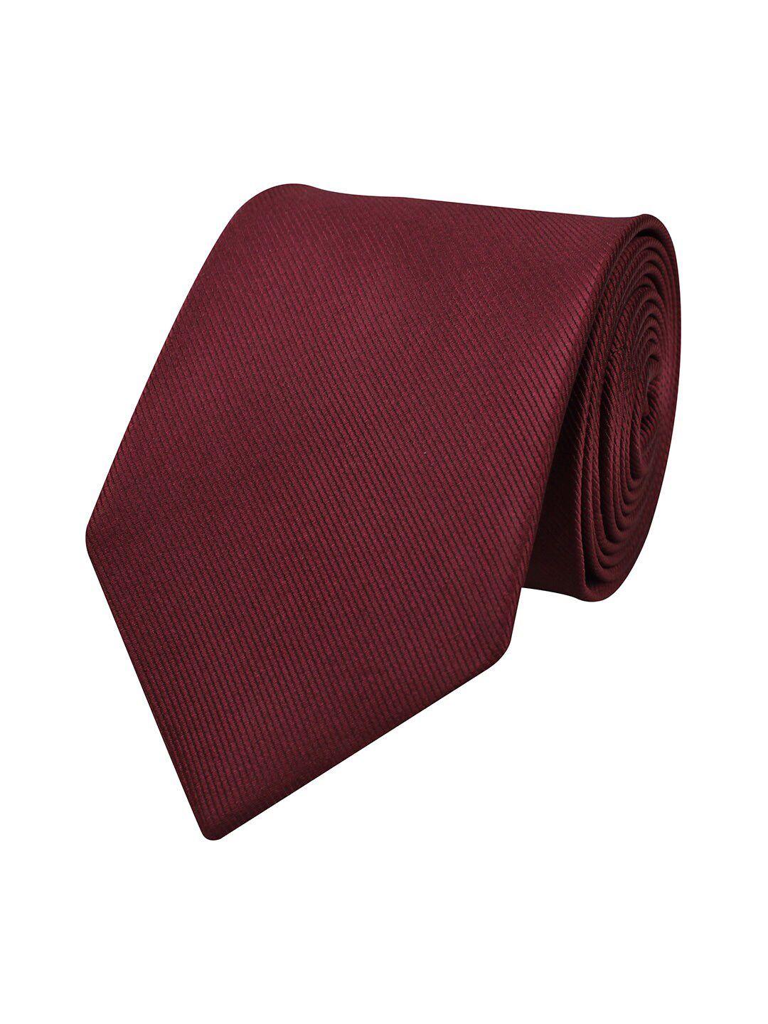 peluche unisex maroon skinny tie