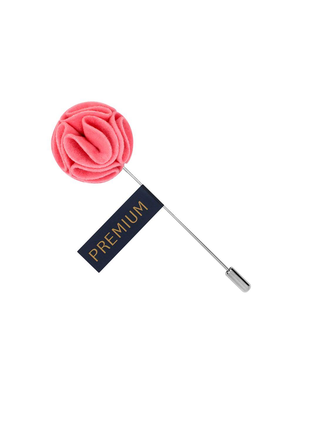 peluche unisex pink dahlia flower lapel pin