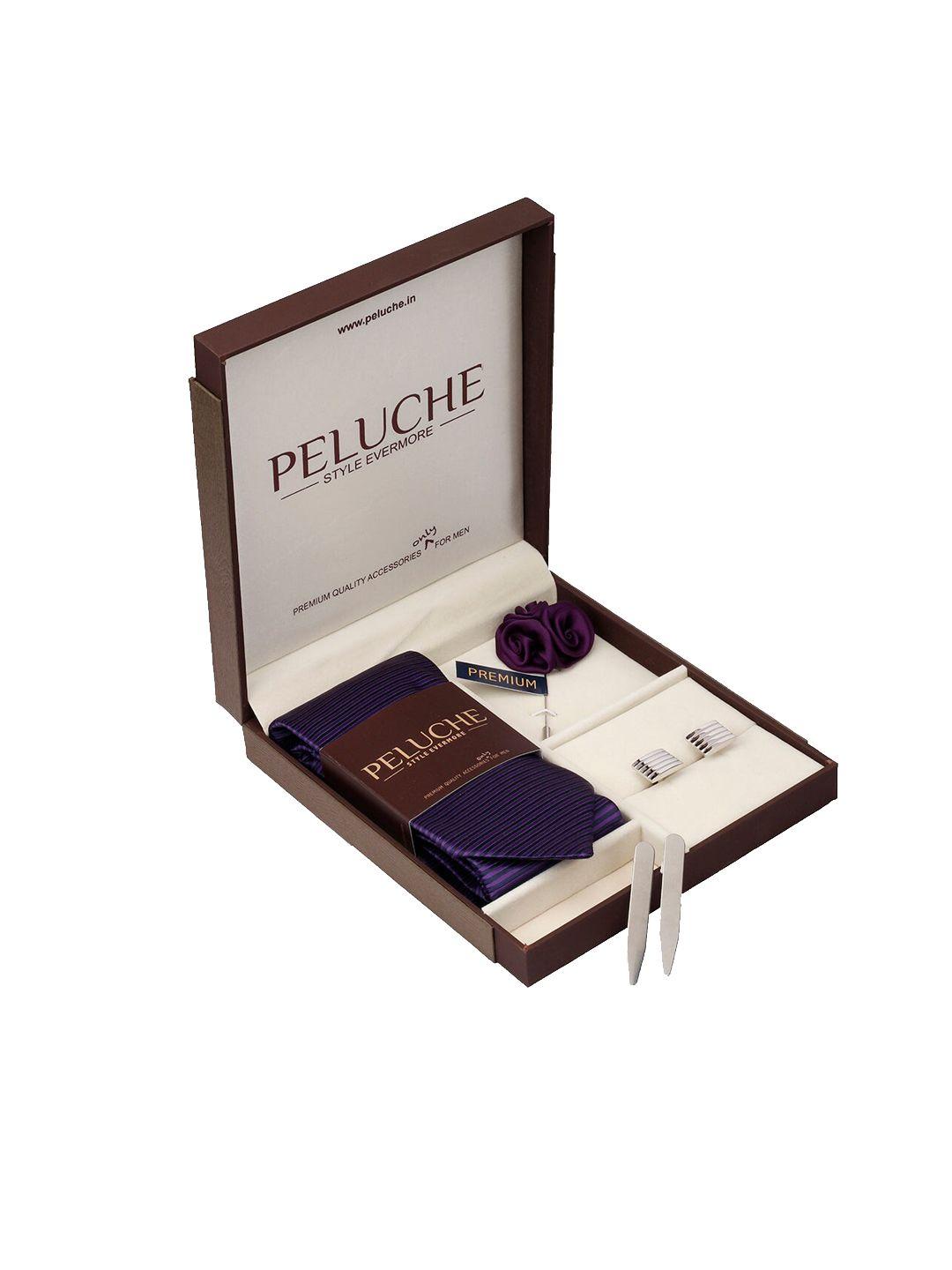 peluche unisex purple & silver-toned accessory gift set