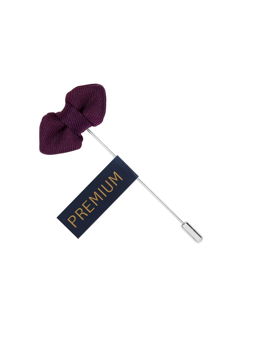 peluche unisex purple mini bow brooch lapel pin