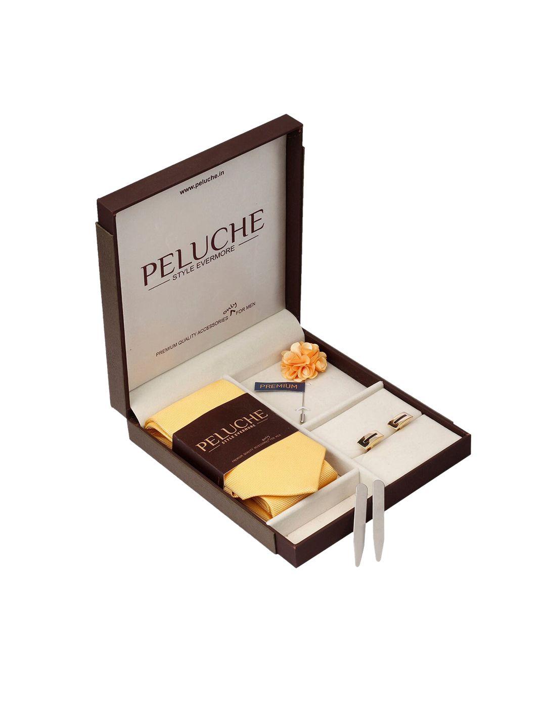 peluche yellow & silver-toned accessory gift set