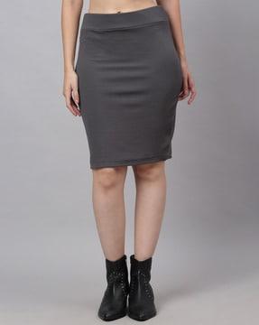 pencil mini skirt with back slit