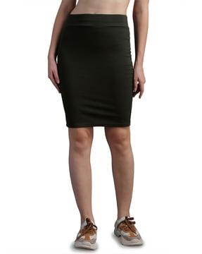 pencil mini skirt with elasticated waist