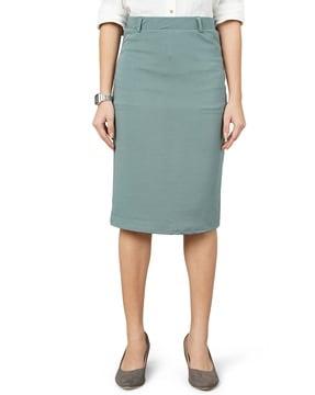 pencil skirt with back-slit