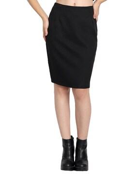 pencil skirt with elasticated waist