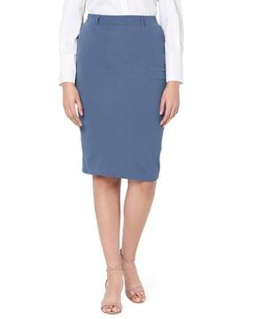 pencil skirt with elasticated waist