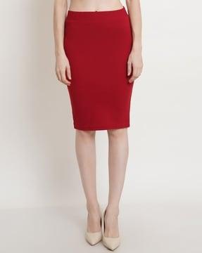 pencil skirt with elasticated waist