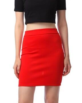 pencil skirt with elasticated waist