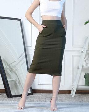 pencil skirt with insert-pockets