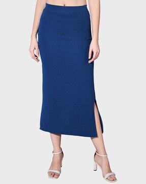 pencil skirt with side slit