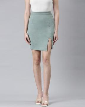 pencil skirt with side slit