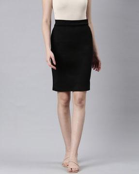 pencil skirt with zip closure