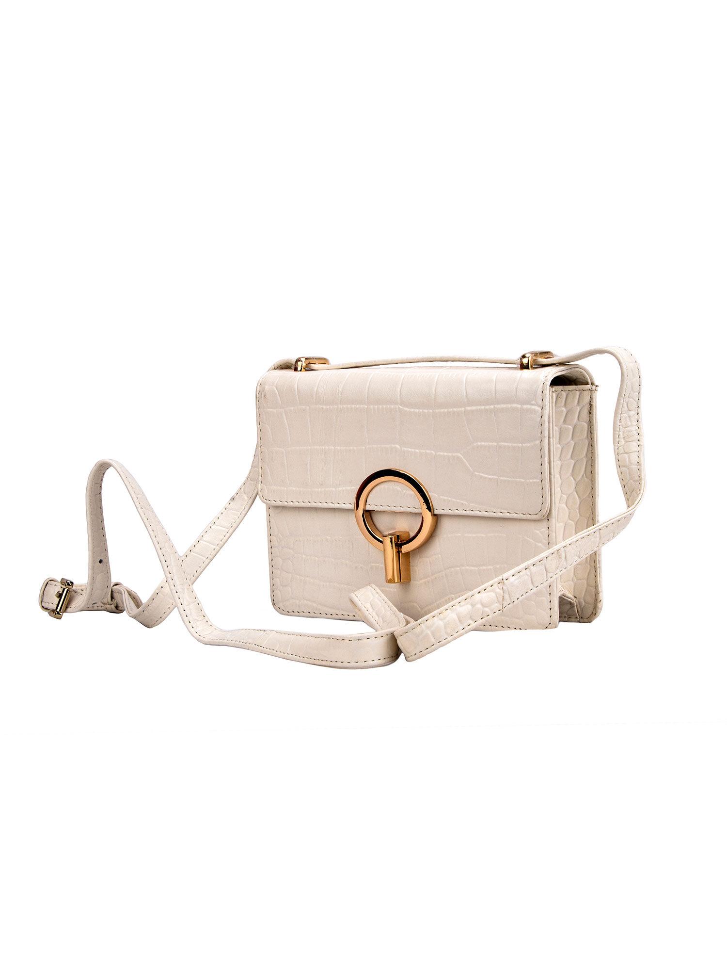 penelope white sling bag