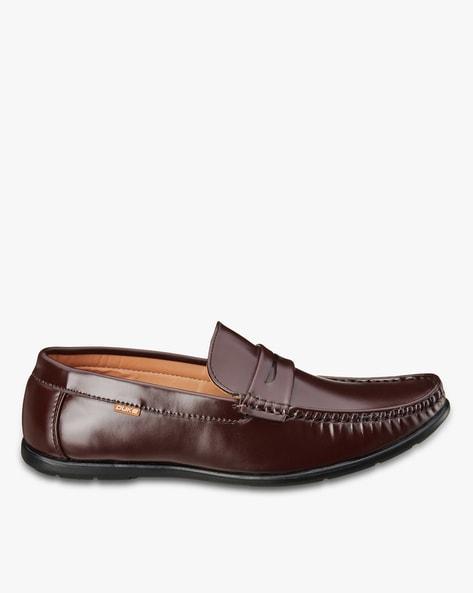 penny loafers with mock-stitch upper