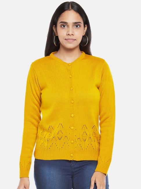 people by pantaloons mustard knitted cardigans