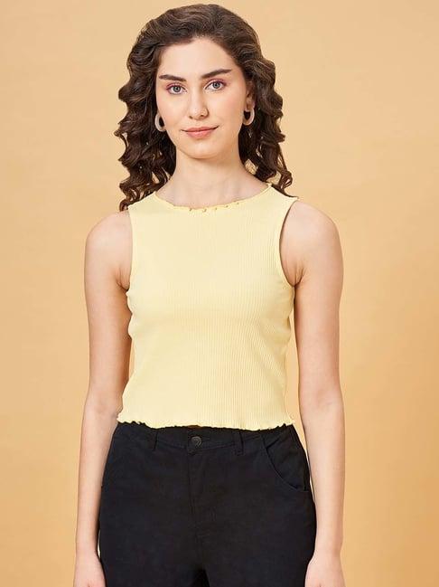 people by pantaloons yellow striped top