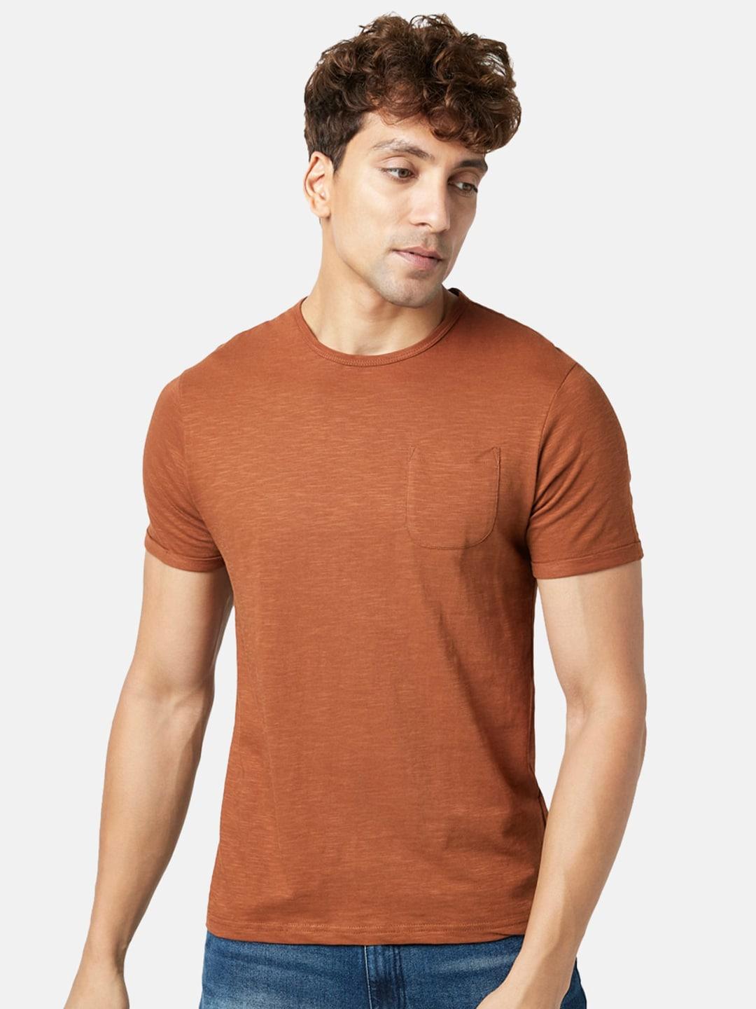 people men slim fit round neck cotton t-shirt