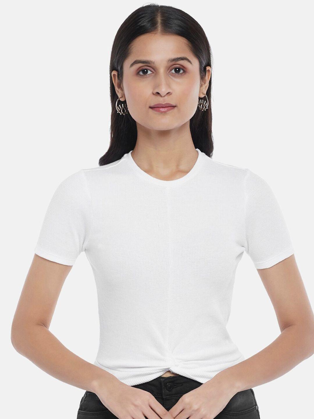 people women white cotton t-shirt