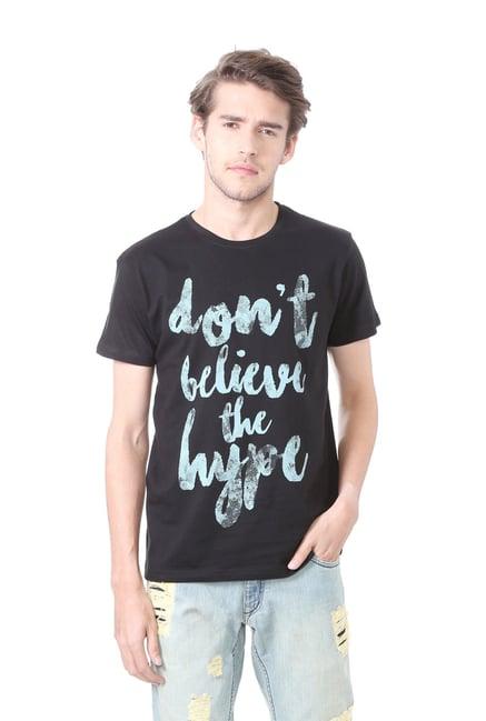 people black printed cotton t-shirt