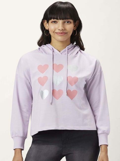 people by pantaloons lilac printed sweatshirt