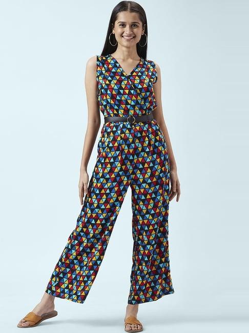 people by pantaloons multicolored printed jumpsuit