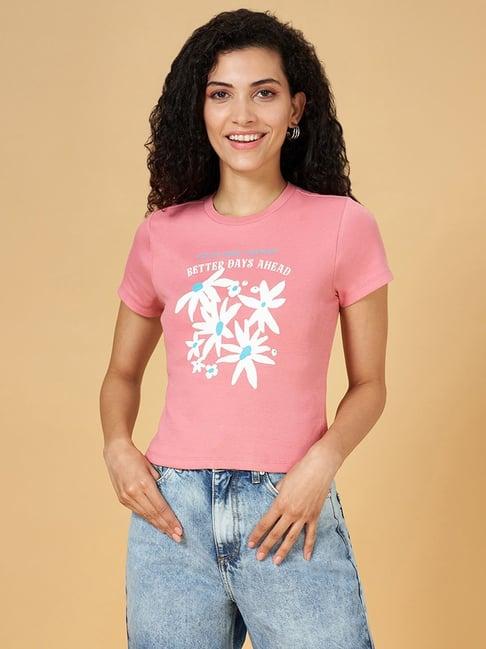 people by pantaloons pink graphic print top