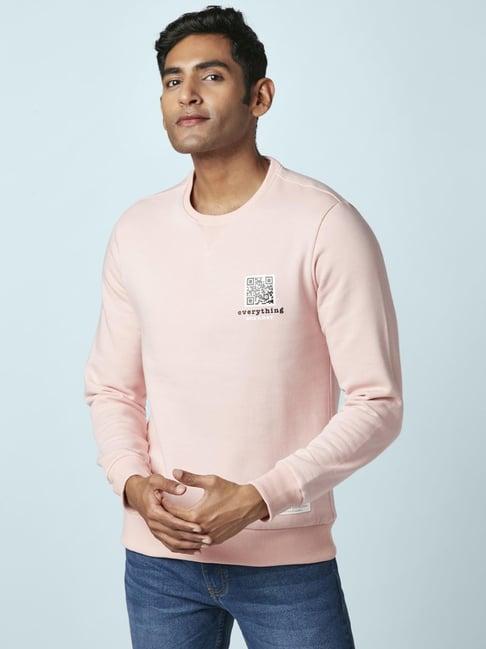 people by pantaloons pink regular fit printed sweatshirt