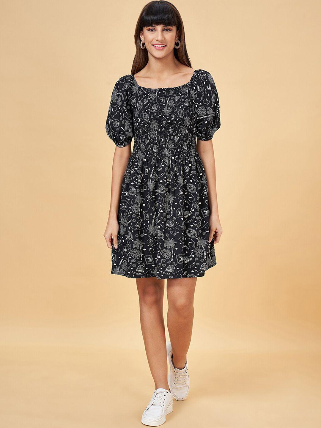 people floral print fit & flare dress