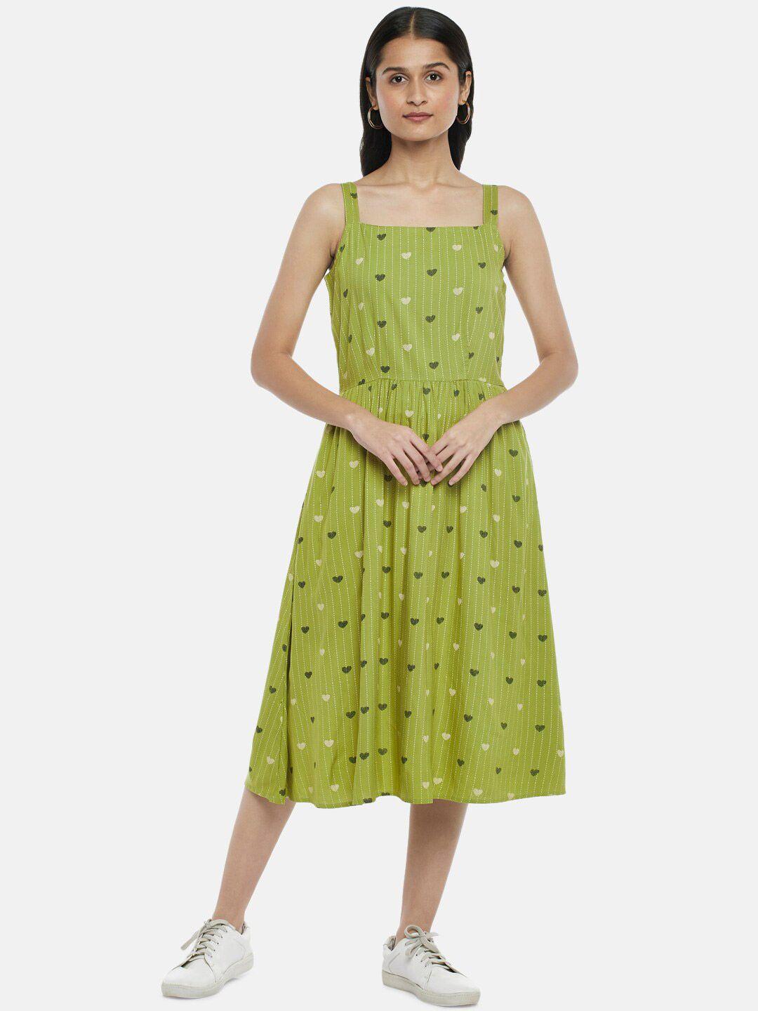 people lime green midi dress
