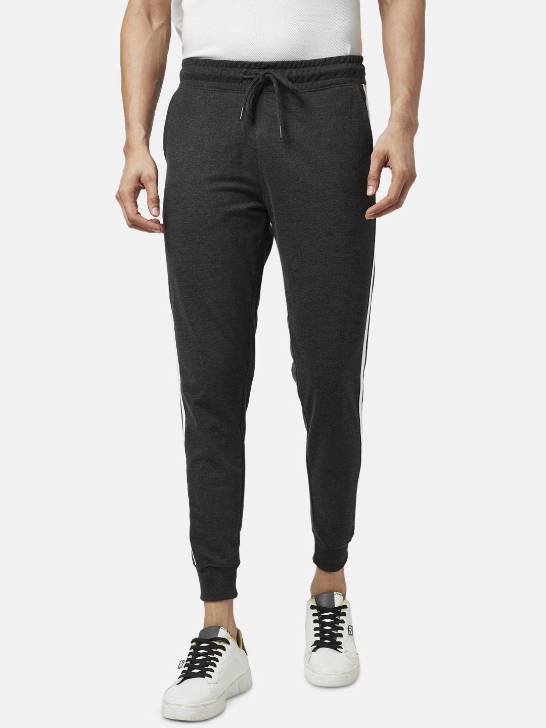 people men charcoal slim fit joggers