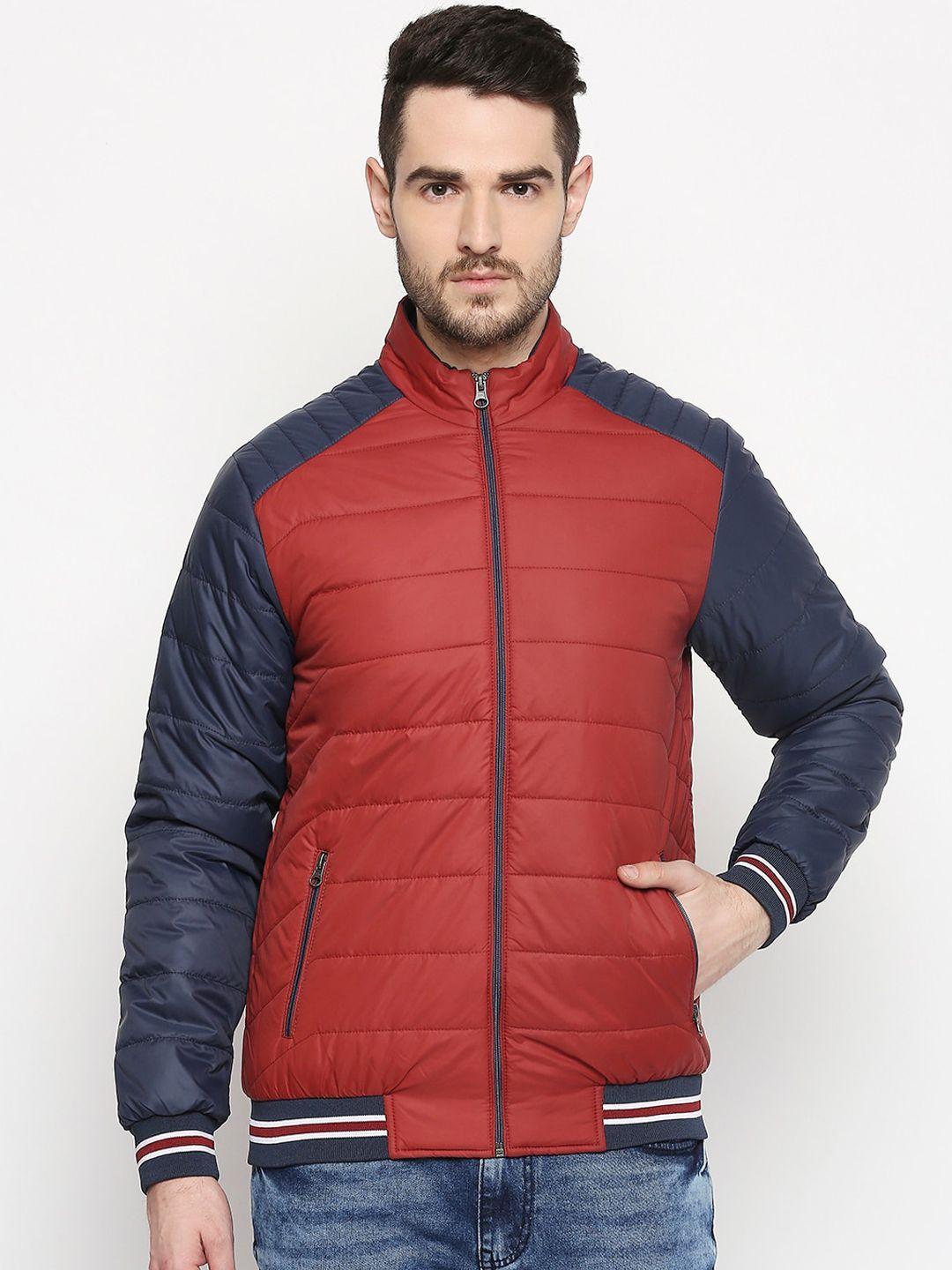 people men maroon solid bomber