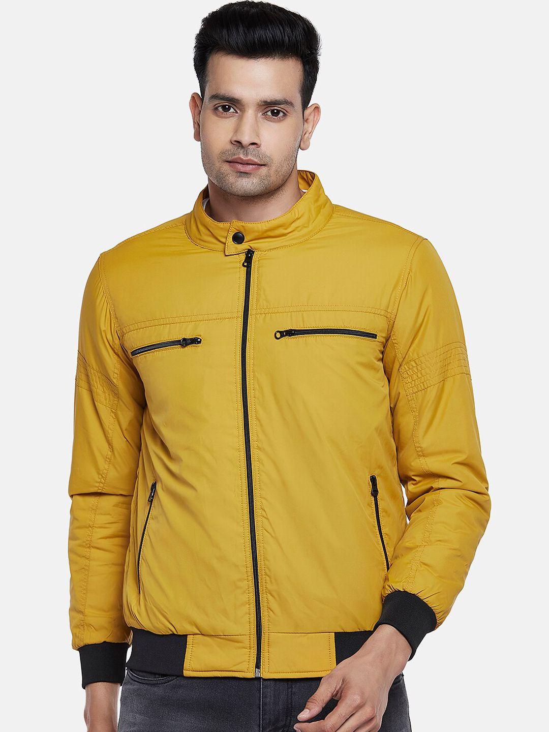 people men mustard bomber jacket