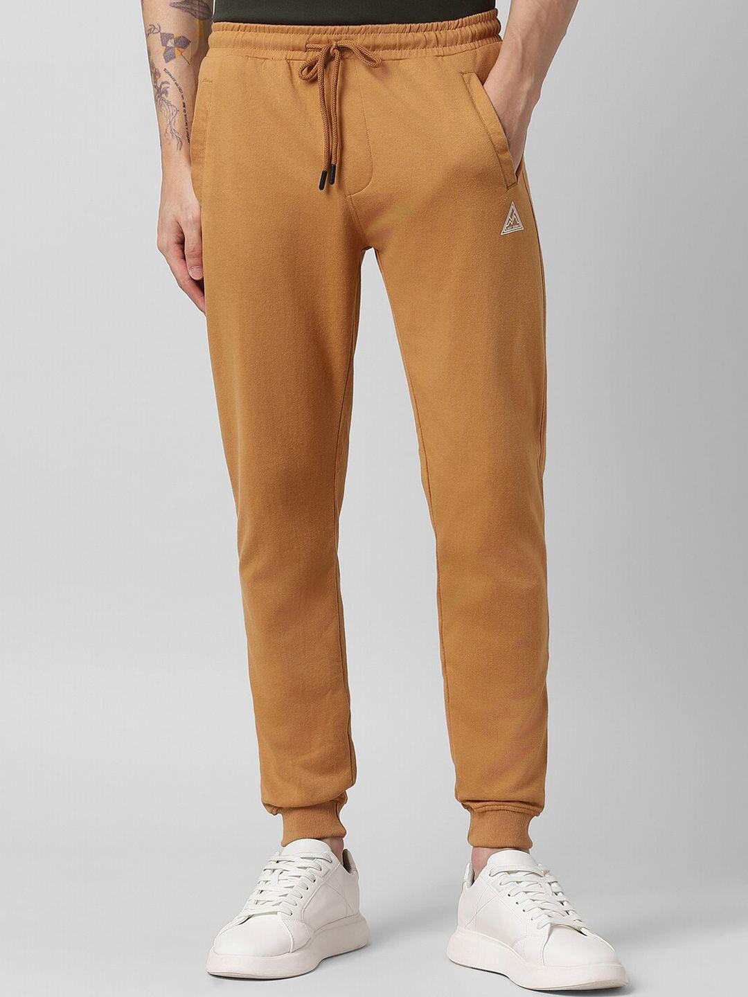 people men mustard yellow mid rise joggers