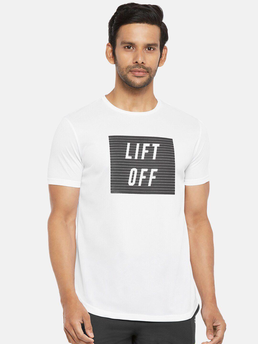 people men off white typography printed cotton t-shirt