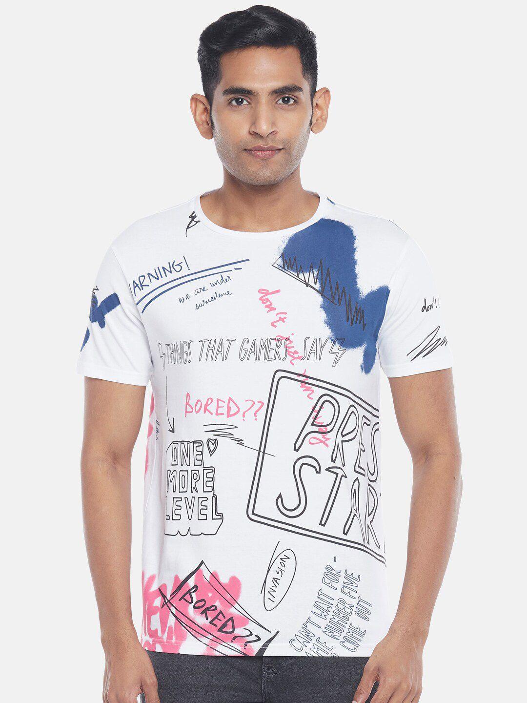 people men off white typography printed t-shirt