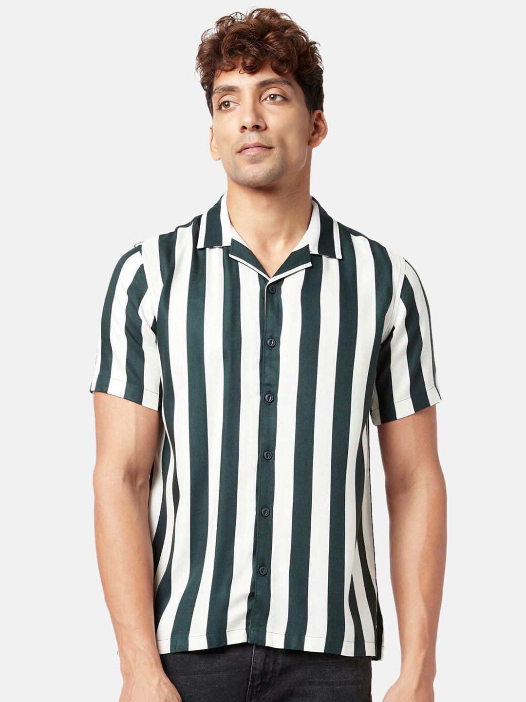 people men slim fit striped casual shirt