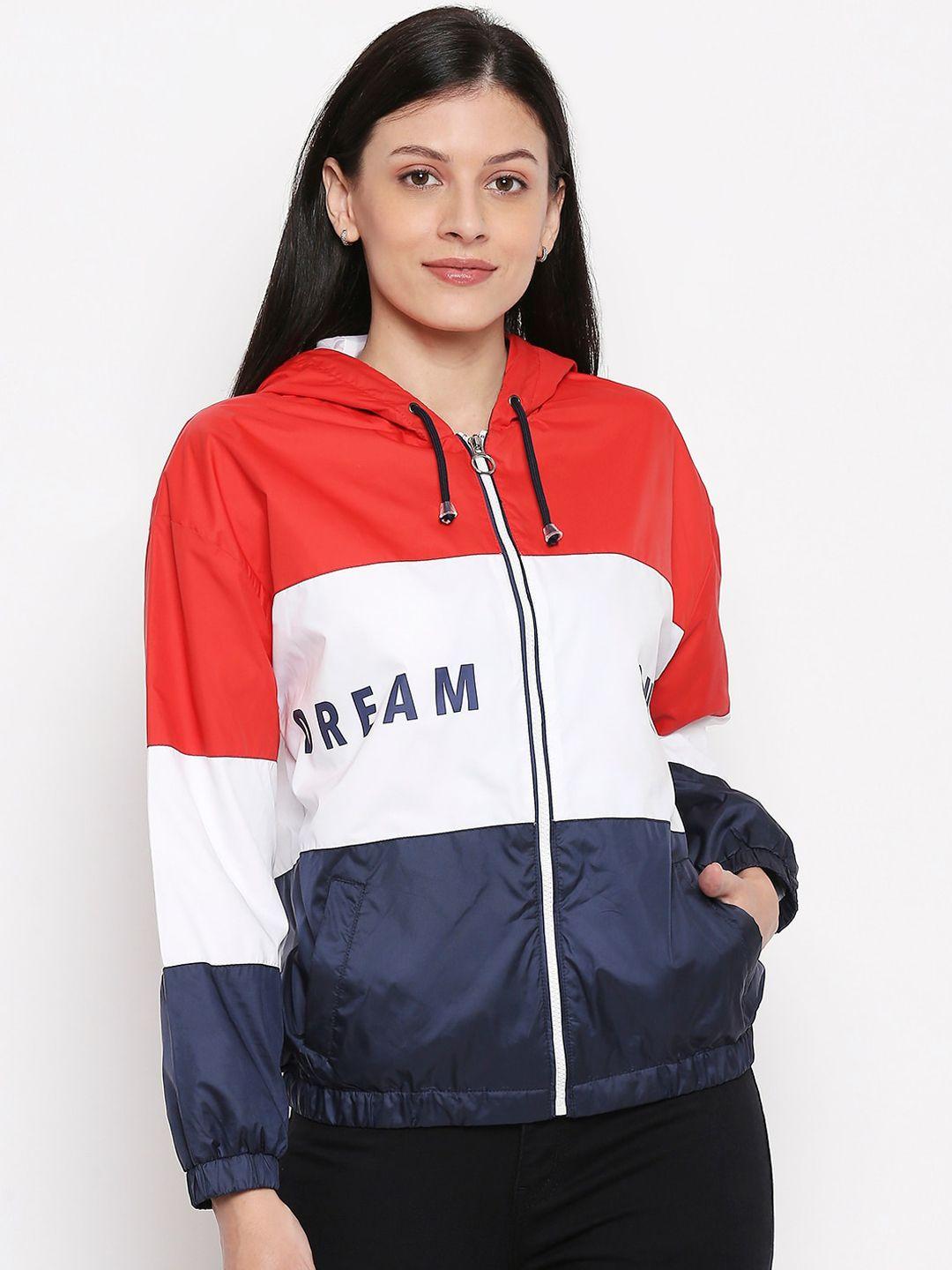 people women multicoloured colourblocked bomber