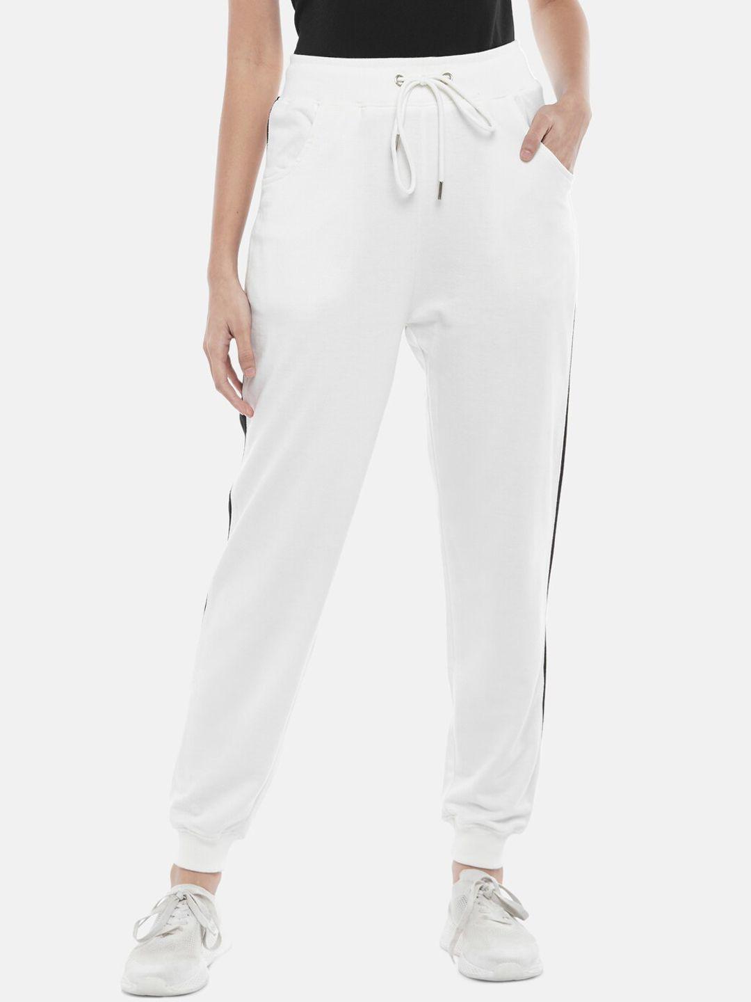 people women off white solid  track pants