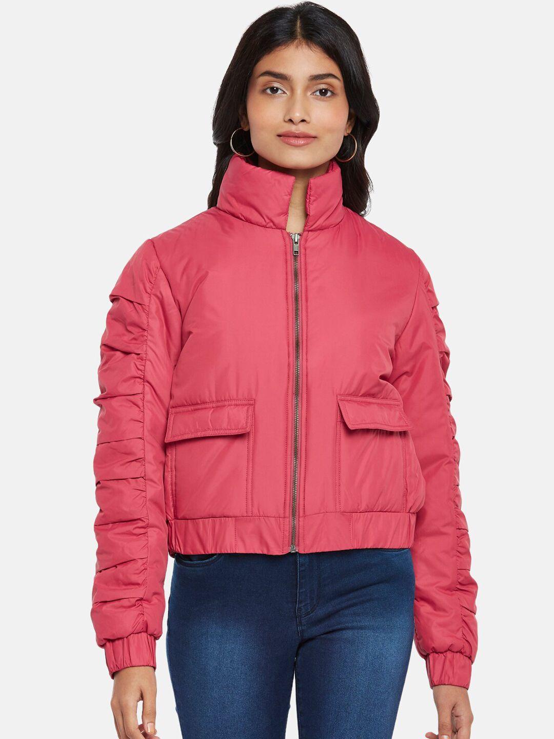 people women pink puffer jacket