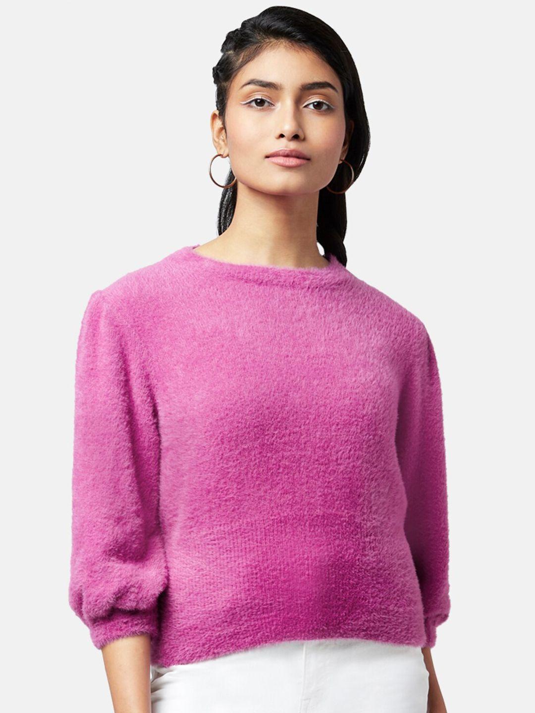 people women pink pullover