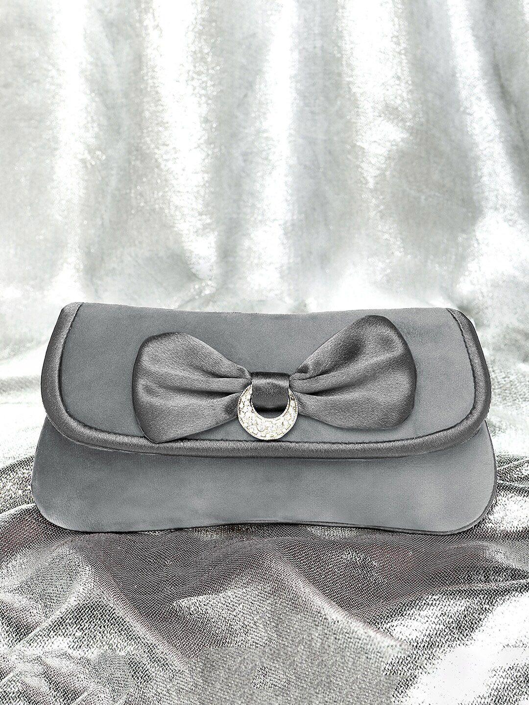 peora bow detail purse clutch with shoulder strap