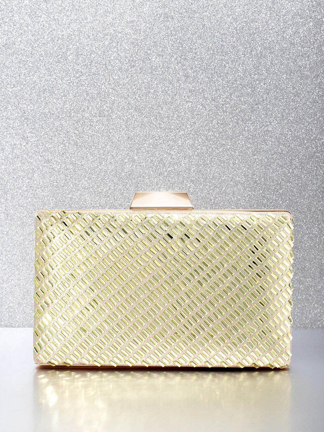 peora gold-toned embellished box clutch