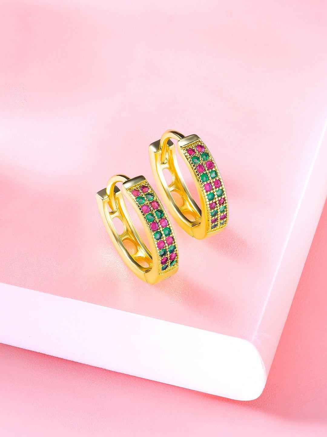 peora gold-plated circular hoop earrings